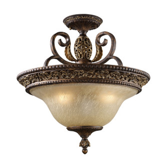 Regency Three Light Semi Flush Mount in Burnt Bronze (45|2157/3)