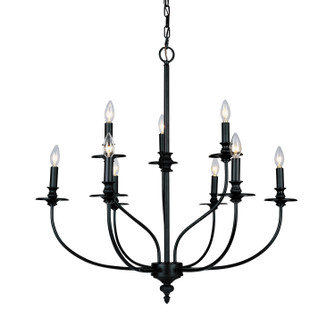 Hartford Nine Light Chandelier in Oil Rubbed Bronze (45|289-OB)