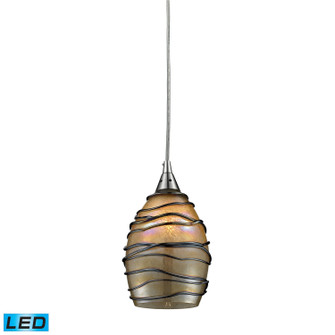 Vines LED Mini Pendant in Satin Nickel (45|31142/1-LED)