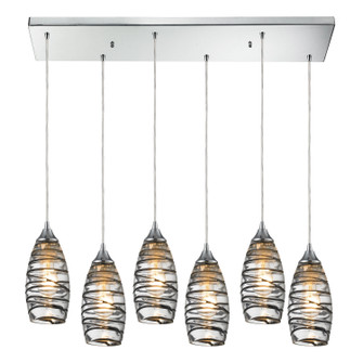 Twister Six Light Pendant in Polished Chrome (45|31338/6RC-VINW)