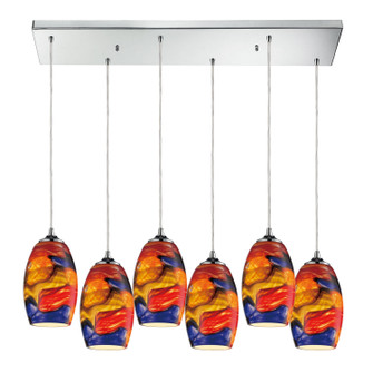 Surrealist Six Light Pendant in Polished Chrome (45|31339/6RC)