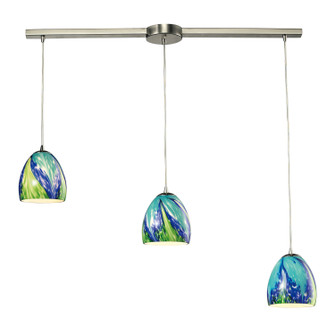 Colorwave Three Light Pendant in Satin Nickel (45|31445/3L-TB)