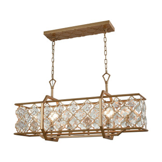 Armand Six Light Linear Chandelier in Matte Gold (45|32095/6)