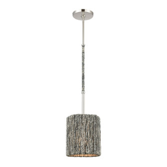 Abaca One Light Mini Pendant in Polished Nickel (45|32511/1)