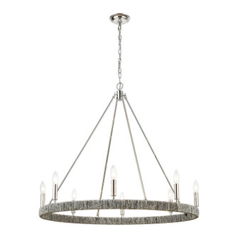 Abaca Eight Light Chandelier in Polished Nickel (45|32516/8)