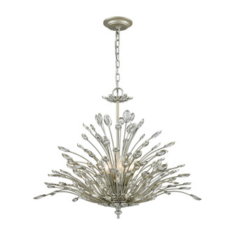 Mullica Six Light Chandelier in Aged Silver (45|33184/6)