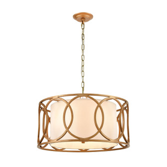 Ringlets Four Light Chandelier in Golden Silver (45|33425/4)