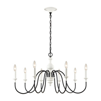 Val de Loire Eight Light Chandelier in White (45|33468/8)