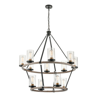 Geringer 12 Light Chandelier in Charcoal (45|47470/8+4)