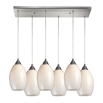 Mulinello Six Light Pendant in Satin Nickel (45|517-6RC-WS)