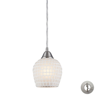 Fusion One Light Mini Pendant in Satin Nickel (45|528-1WHT-LA)