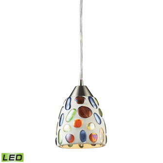 Gemstone LED Mini Pendant in Satin Nickel (45|542-1-LED)