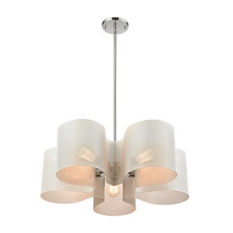 Santa Barbara Five Light Chandelier in Matte White (45|60154/5)