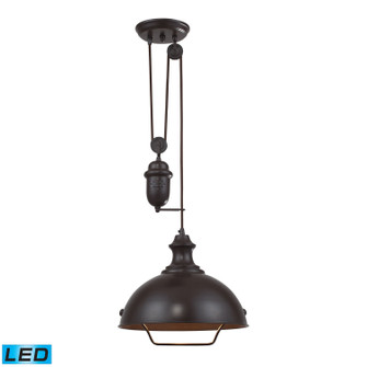 Farmhouse LED Pendant in Oiled Bronze (45|65071-1-LED)