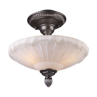 Restoration Three Light Semi Flush Mount in Dark Silver (45|66092-3)