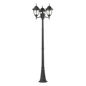 Outdoor Essentials Three Light Outdoor Post Mount in Charcoal (45|7153EP/73)