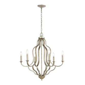 Lanesboro Six Light Chandelier in Dusted Silver (45|75106/6)