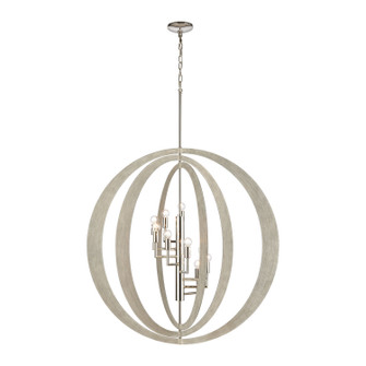 Retro Rings Nine Light Chandelier in Sandy Beechwood (45|82068/9)