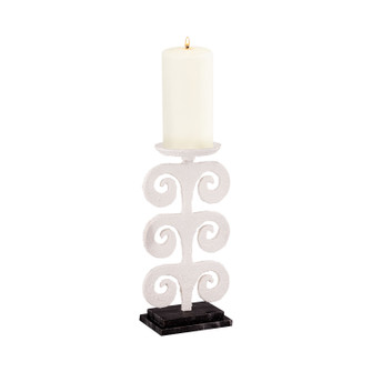 Fern Candle Holder in Raw White And Gray Marble (45|8996-002)