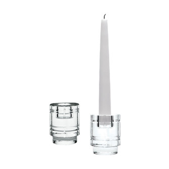 Windowpane Crystal Candle Holder in Clear (45|980020/S2)