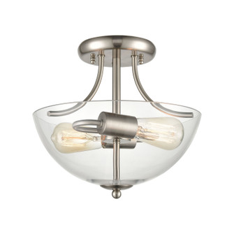 Astoria Two Light Semi Flush Mount in Brushed Nickel (45|CN280282)