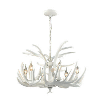 Big Sky Six Light Chandelier in Matte White (45|D3317)