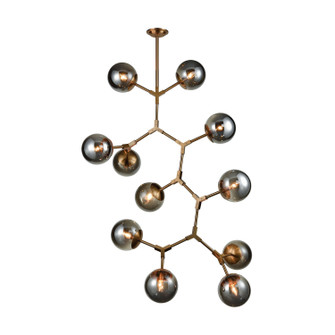 Synapse 11 Light Chandelier in Aged Brass (45|D3566)