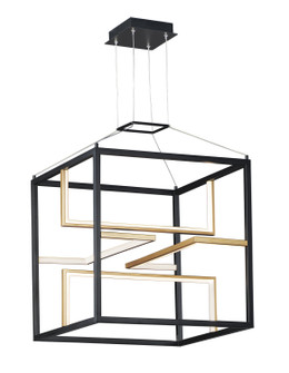 Chamber LED Pendant in Black / Gold (86|E21224-BKGLD)