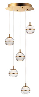 Swank LED Pendant in Natural Aged Brass (86|E24595-93NAB) Swank LED Pendant in Natural Aged Brass (86|E24595-93NAB)
