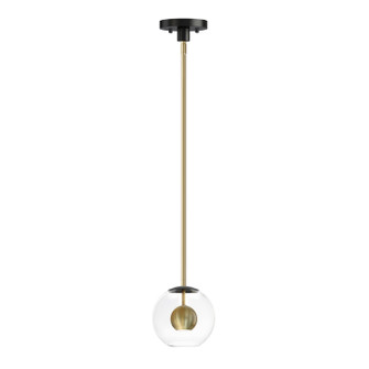 Nucleus LED Pendant in Black / Natural Aged Brass (86|E25152-BKNAB)
