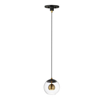 Nucleus LED Pendant in Black / Natural Aged Brass (86|E25152-BKNAB)