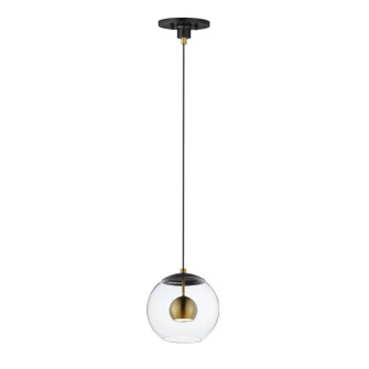 Nucleus LED Pendant in Black / Natural Aged Brass (86|E25153-BKNAB)