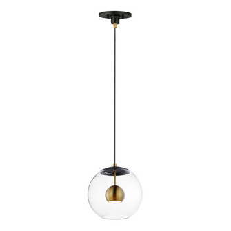 Nucleus LED Pendant in Black / Natural Aged Brass (86|E25154-BKNAB)
