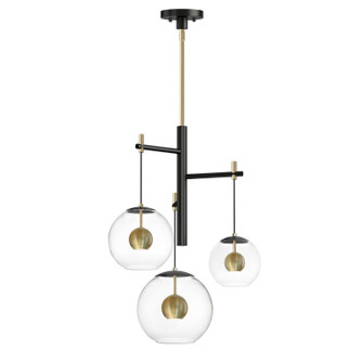 Nucleus LED Pendant in Black / Natural Aged Brass (86|E25156-BKNAB)