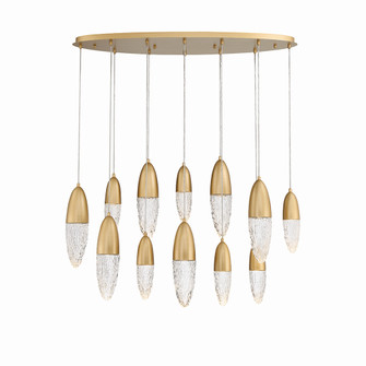 Ecrou 12 Light Linear Chandelier in Satin Gold Paint (40|43861-035)