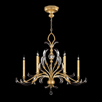 Beveled Arcs Six Light Chandelier in Gold Leaf (48|739240-SF3)
