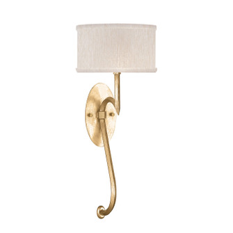 Allegretto One Light Wall Sconce in Gold Leaf w/Champagne Fabric Shades (48|784650-SF33)
