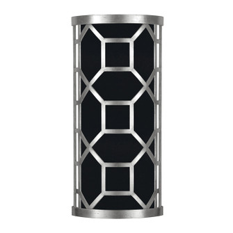 Allegretto Two Light Wall Sconce in Silver Leaf w/Black Fabric & Silver Inner Lining Shade (48|816850-SF42)