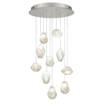 Natural Inspirations LED Pendant in Silver w/Clear Quartz Glass Drops (48|863540-13LD)