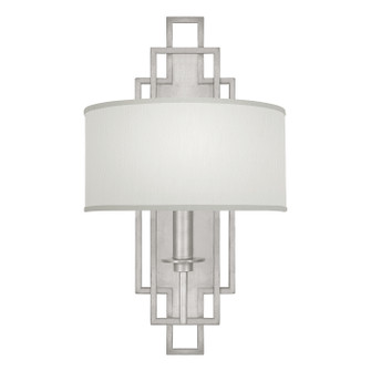 Cienfuegos One Light Wall Sconce in Silver Leaf w/White Fabric Shades (48|889350-SF41)