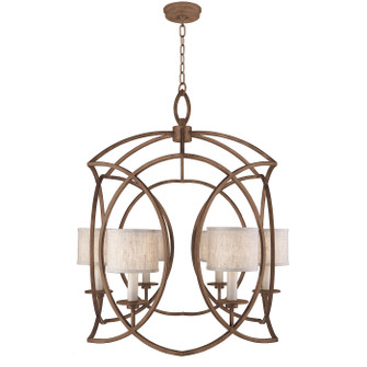 Cienfuegos Six Light Chandelier in Bronze w/Greige Fabric Shades (48|889840-11ST)