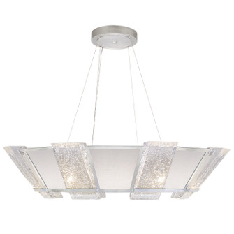 Crownstone 16 Light Pendant in Silver w/Textured Linen Inserts (48|890640-11ST)