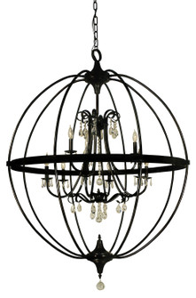 Compass Nine Light Foyer Chandelier in Matte Black (8|1070 MBLACK)