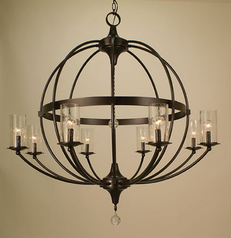 Compass Eight Light Foyer Chandelier in Brushed Nickel (8|1078 BN)