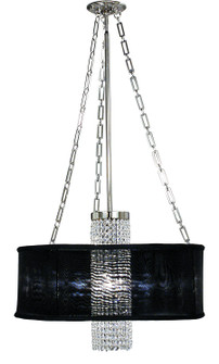Angelique One Light Chandelier in Polished Silver w/White Sheer Shade (8|1955 PS/SWH)