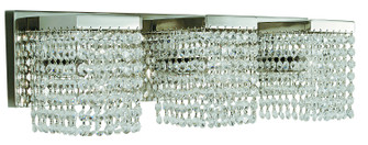 Gemini Three Light Wall Sconce in Polished Silver w/Clear Crystal (8|1993 PS)