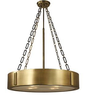 Oracle Four Light Chandelier in Charcoal w/Polished Nickel Accents (8|2414 CH/PN)