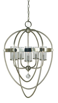 Margaux Five Light Foyer Chandelier in Antique Brass w/Matte Black Accents (8|3045 AB/MBLACK)