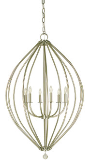 Dewdrop Six Light Foyer Chandelier in Brushed Nickel (8|4346 BN)