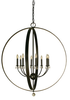 Constellation Eight Light Foyer Chandelier in Mahogany Bronze (8|4378 MB)